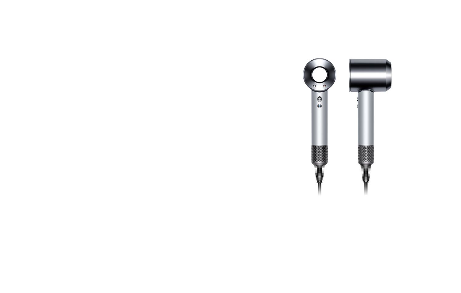 Dyson hair dryer silver top